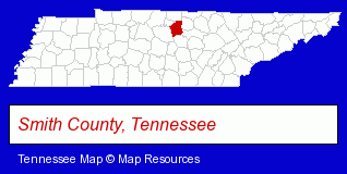 Tennessee map, showing the general location of Shoulders Motor Company