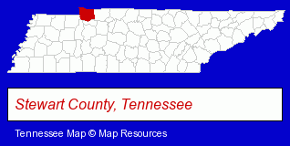 Tennessee map, showing the general location of Anglin Funeral Home