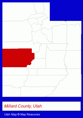 Utah map, showing the general location of Todd E Holt CPA