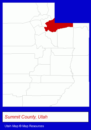 Utah map, showing the general location of Concept Marketing