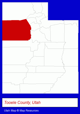 Tooele County, Utah locator map