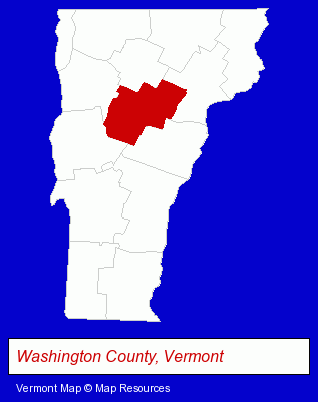 Washington County, Vermont locator map