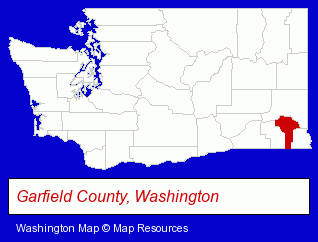 Washington map, showing the general location of Pomeroy Grain Growers Inc
