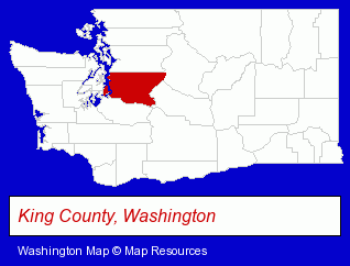 Washington map, showing the general location of Grand Central Bakery