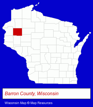 Wisconsin map, showing the general location of Lundmark-Camper Sales