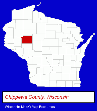 Chippewa County, Wisconsin locator map