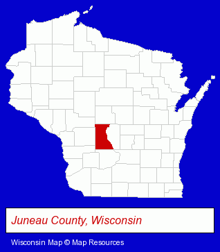 Wisconsin map, showing the general location of Nieman Central Wisconsin Roofing CO