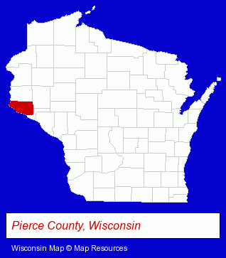 Wisconsin map, showing the general location of Kasco Marine Inc