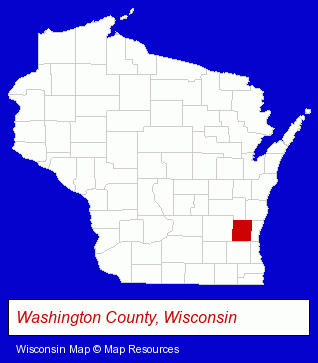 Wisconsin map, showing the general location of Royce Quilting