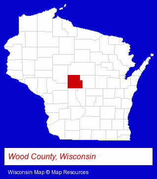 Wood County, Wisconsin locator map