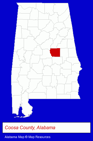 Alabama map, showing the general location of Madix Inc