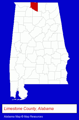 Alabama map, showing the general location of Eagle Wholesale Supply