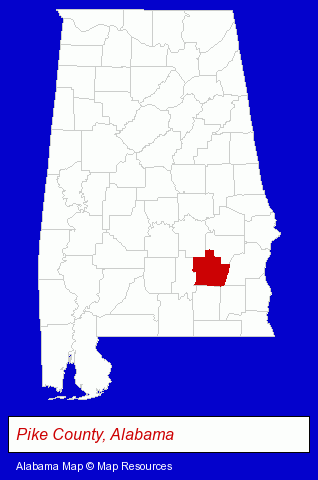 Alabama map, showing the general location of W J Sorrell Pulpwood & Lumber