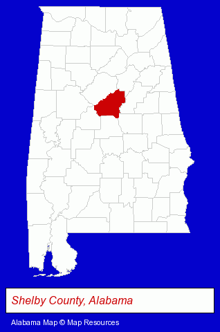 Alabama map, showing the general location of Jones Bearing Company