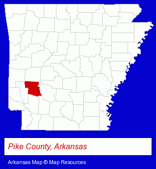 Arkansas map, showing the general location of Fowler Auctioneers