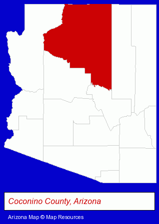 Arizona map, showing the general location of Alpine Smiles - Joedi Pasut DDS