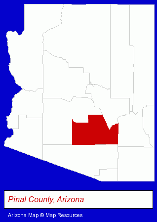 Arizona map, showing the general location of Mortenson Orthodontics