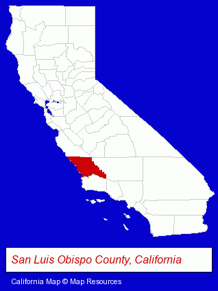 California map, showing the general location of Pizza Solo