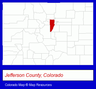 Colorado map, showing the general location of Table Mountain Vision Clinic - Kelley R Jackson OD