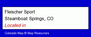 Colorado counties map, showing the general location of Fleischer Sport