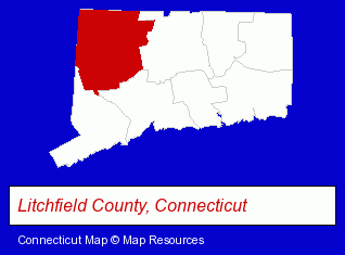 Connecticut map, showing the general location of St Francis School