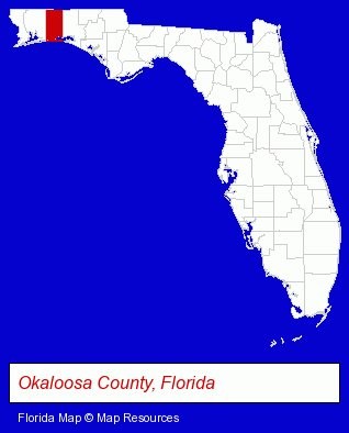 Florida map, showing the general location of Silver Beach Towers