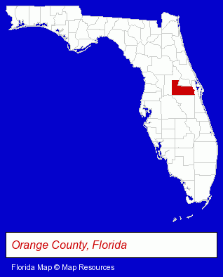 Florida map, showing the general location of Palceski Dimitry DO