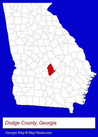 Georgia map, showing the general location of Smith's Studio