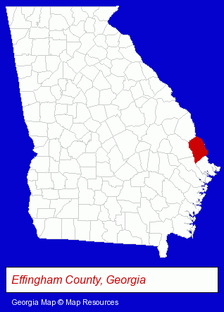 Georgia map, showing the general location of Springfield Chrysler Auto Mart