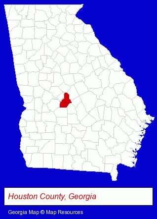 Georgia map, showing the general location of Cantrell Center for Physical