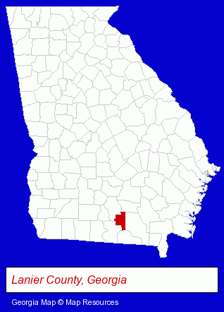 Georgia map, showing the general location of Music Funeral Service Inc