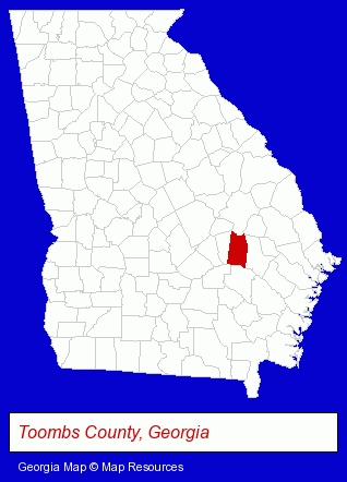 Georgia map, showing the general location of Advance-Progress