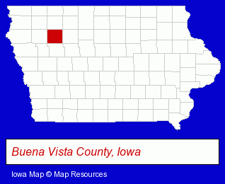 Iowa map, showing the general location of Iowa Auto Supply-Sl