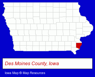 Iowa map, showing the general location of ABC Fire Extinguisher Sales