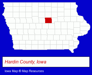 Iowa map, showing the general location of Mc Dowell & Sons Contractors