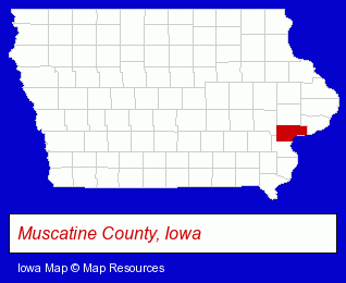 Iowa map, showing the general location of Oak Tree Homes