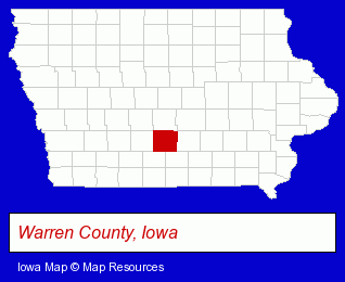 Iowa map, showing the general location of McConnell Tim Photography