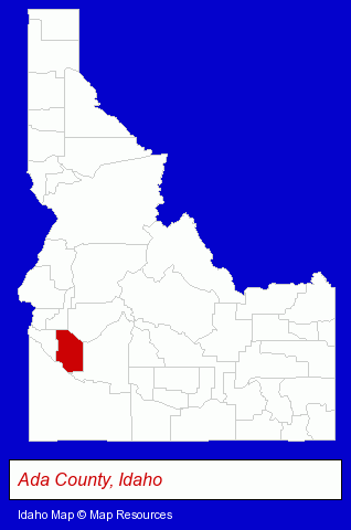 Idaho map, showing the general location of Boise Mountain Eyecare - Holly Stebel OD