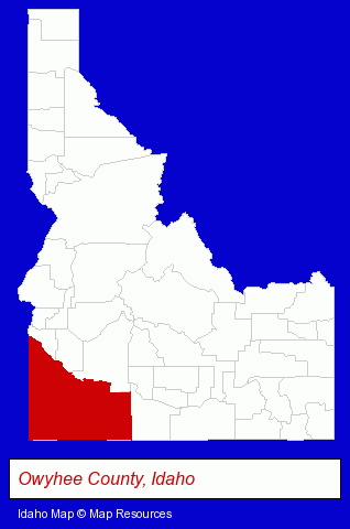 Idaho map, showing the general location of Marsing Chiropractic