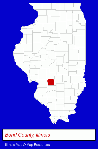 Illinois map, showing the general location of K-Five Contracting Company