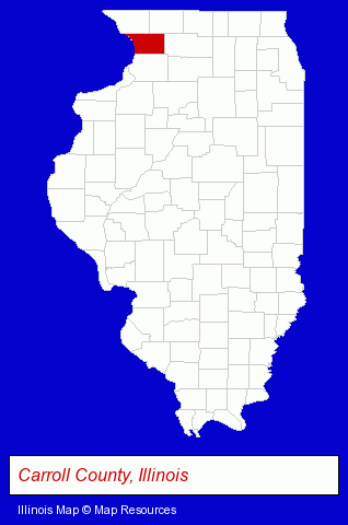 Illinois map, showing the general location of Flower Fan A See