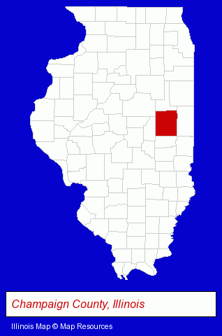 Illinois map, showing the general location of Powell Keri MSW LCSW