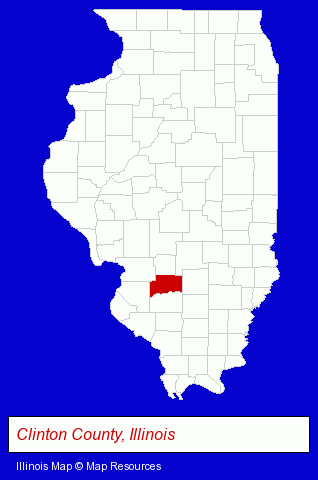 Illinois map, showing the general location of Krausz Mark Auctioneer Service