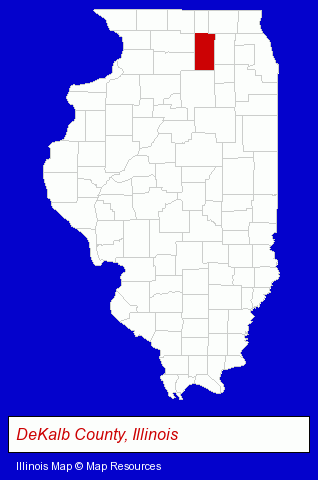 Illinois map, showing the general location of Tails Humane Society