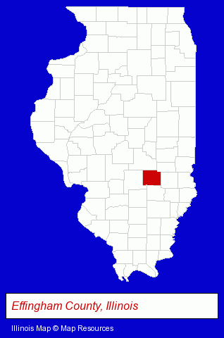 Illinois map, showing the general location of Wohltman Construction