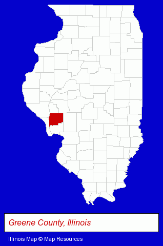 Illinois map, showing the general location of Beavers- R Scott DDS