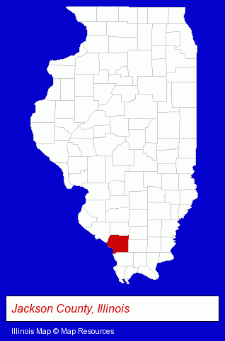 Illinois map, showing the general location of Big Muddy Self Storage