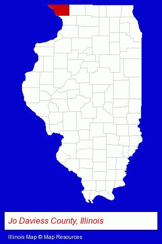 Illinois map, showing the general location of Mack JAS