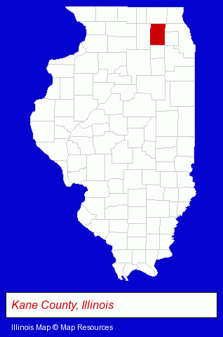 Illinois map, showing the general location of Accomplished Mechanical Ind