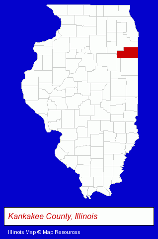 Illinois map, showing the general location of Johnson Downs Construction Co